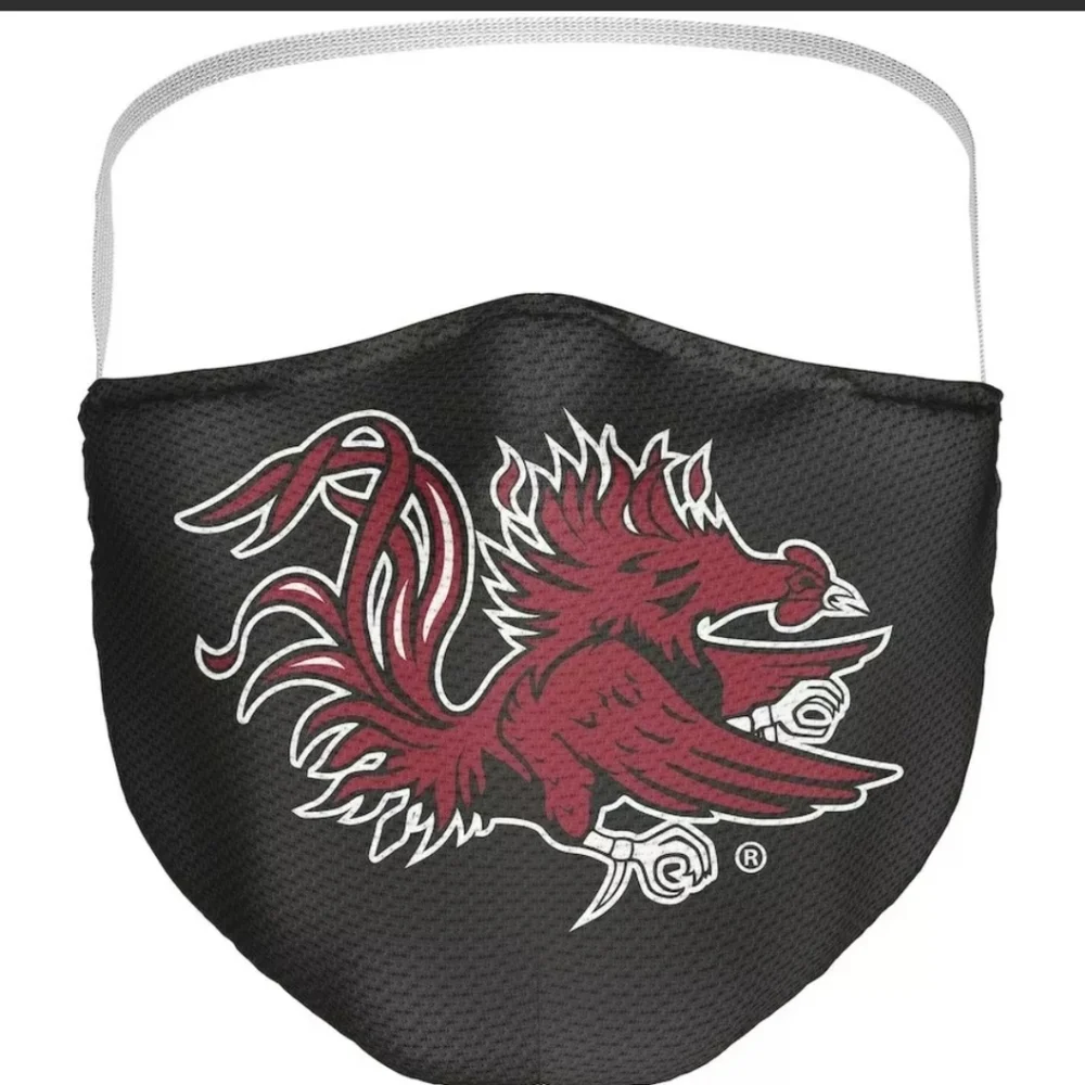3 Pack South Carolina Gamecocks Licensed NCAA Washable Resuable Face Mask Cover.